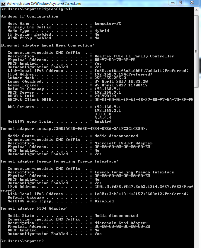 Mengenal Lebih Dalam Tentang IPconfig Mengenal ipcofig